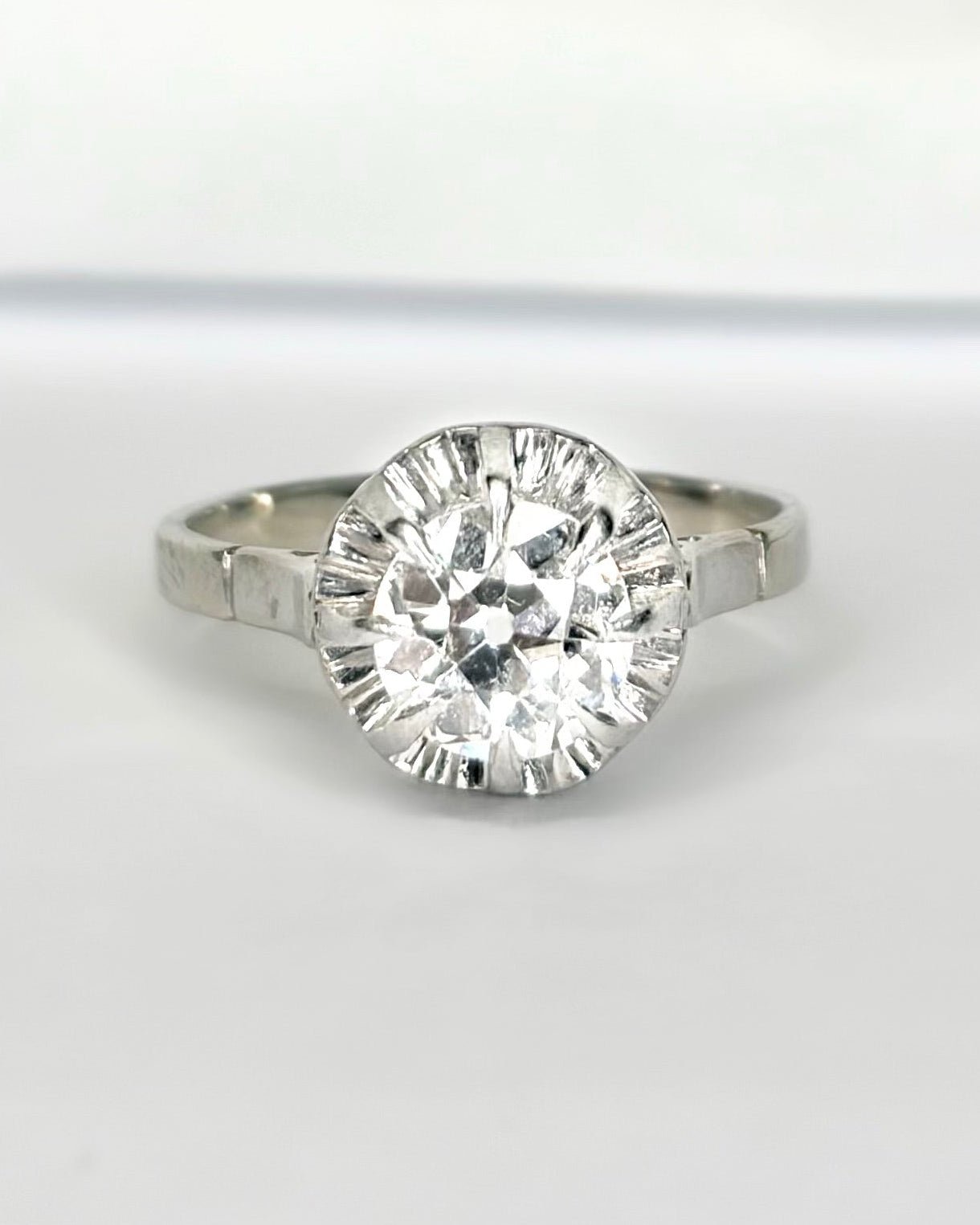 Bague Solitaire Art - Déco Diamant 1.02 carat "Fannie" - Elliade Paris