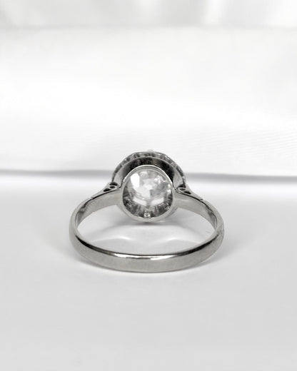 Bague Solitaire Art - Déco Diamant 1.02 carat "Fannie" - Elliade Paris
