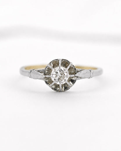 Bague Solitaire Art Déco Diamant "Emilia" - Elliade Paris