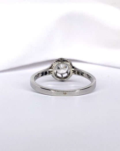 Bague Solitaire Art Déco Diamants 0.43 carat "Rozenne" - Elliade Paris