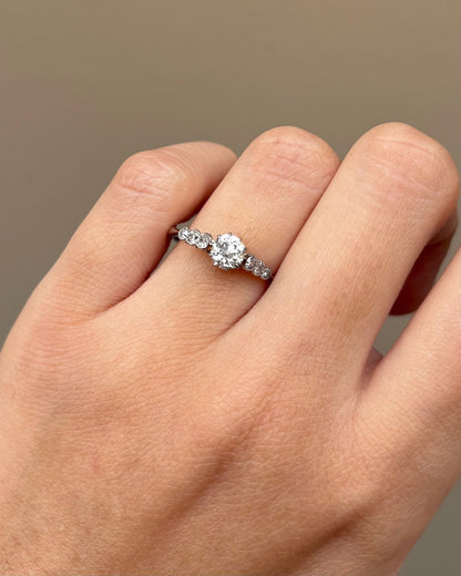 Bague Solitaire Art - déco Diamants 0.59 carat &quot;Maeve&quot; - Elliade Paris