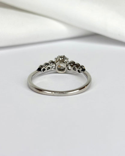 Bague Solitaire Art - déco Diamants 0.59 carat &quot;Maeve&quot; - Elliade Paris
