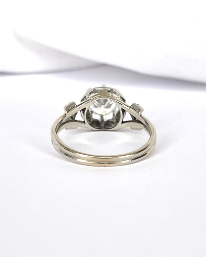 Bague Solitaire Art - Déco Diamants 1.06 carat "Lila" - Elliade Paris