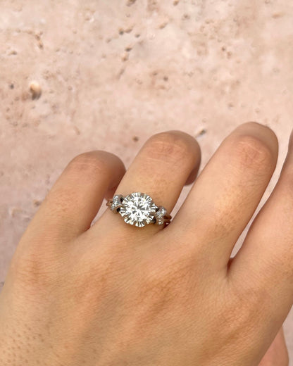 Bague Solitaire Art - Déco Diamants 1.06 carat "Lila" - Elliade Paris