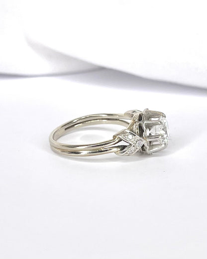 Bague Solitaire Art - Déco Diamants 1.06 carat "Lila" - Elliade Paris