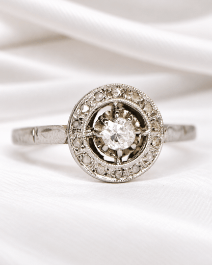 Bague Solitaire Art-Déco Diamants "Séverin" - Elliade Paris