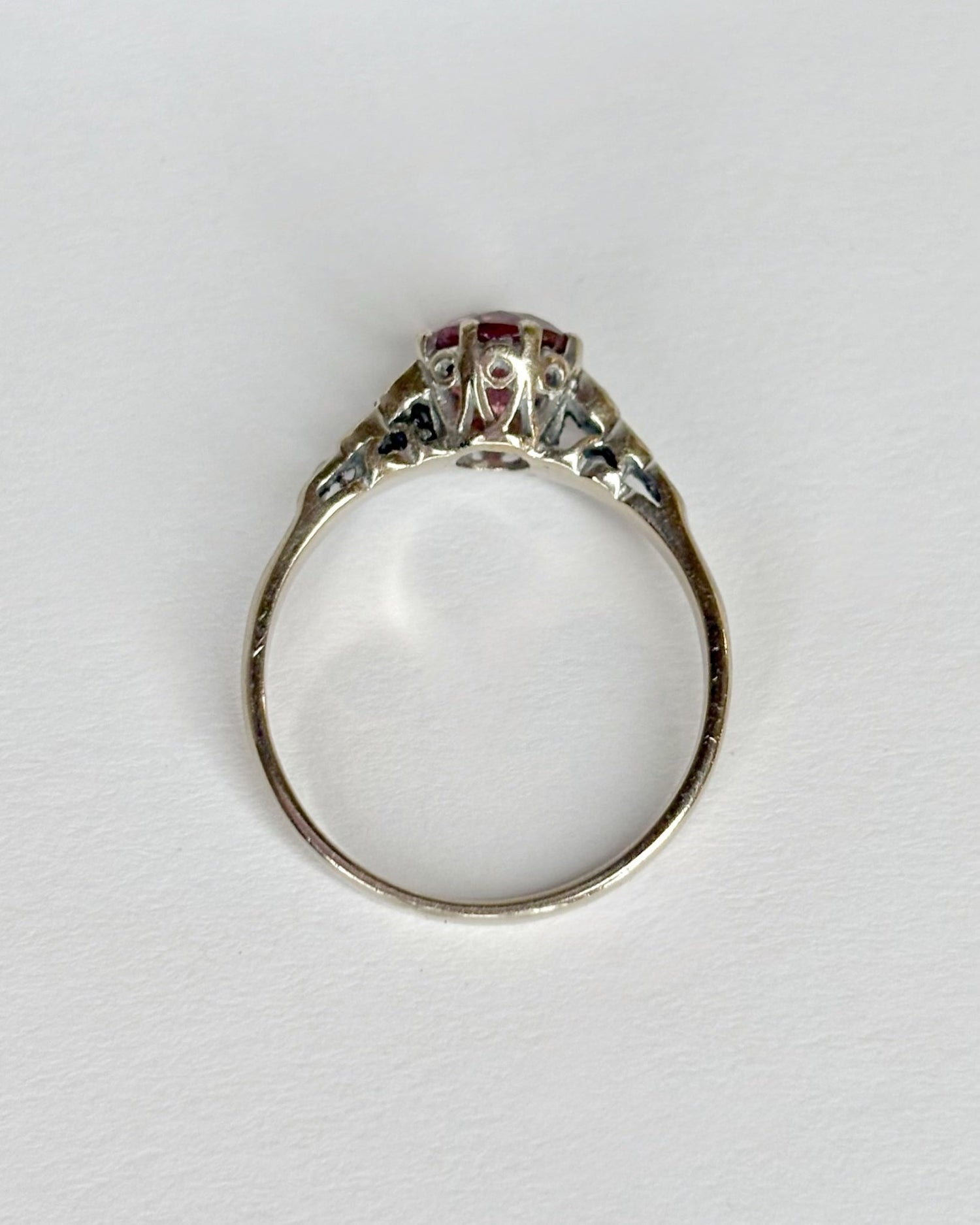 Bague Solitaire Art - déco Tourmaline 0.90 carat &amp; Diamants "Sandra" - Elliade Paris