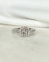 Bague Solitaire Auréole Diamants 1.14 carat "Murielle" - Elliade Paris