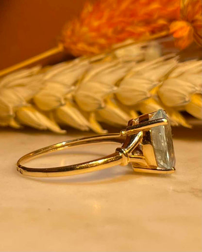 Bague Solitaire Topaze 3 carats &quot;Cataleya&quot;