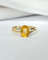 Bague Solitaire Citrine 1.10 carat & Diamants "Nala" - Elliade Paris