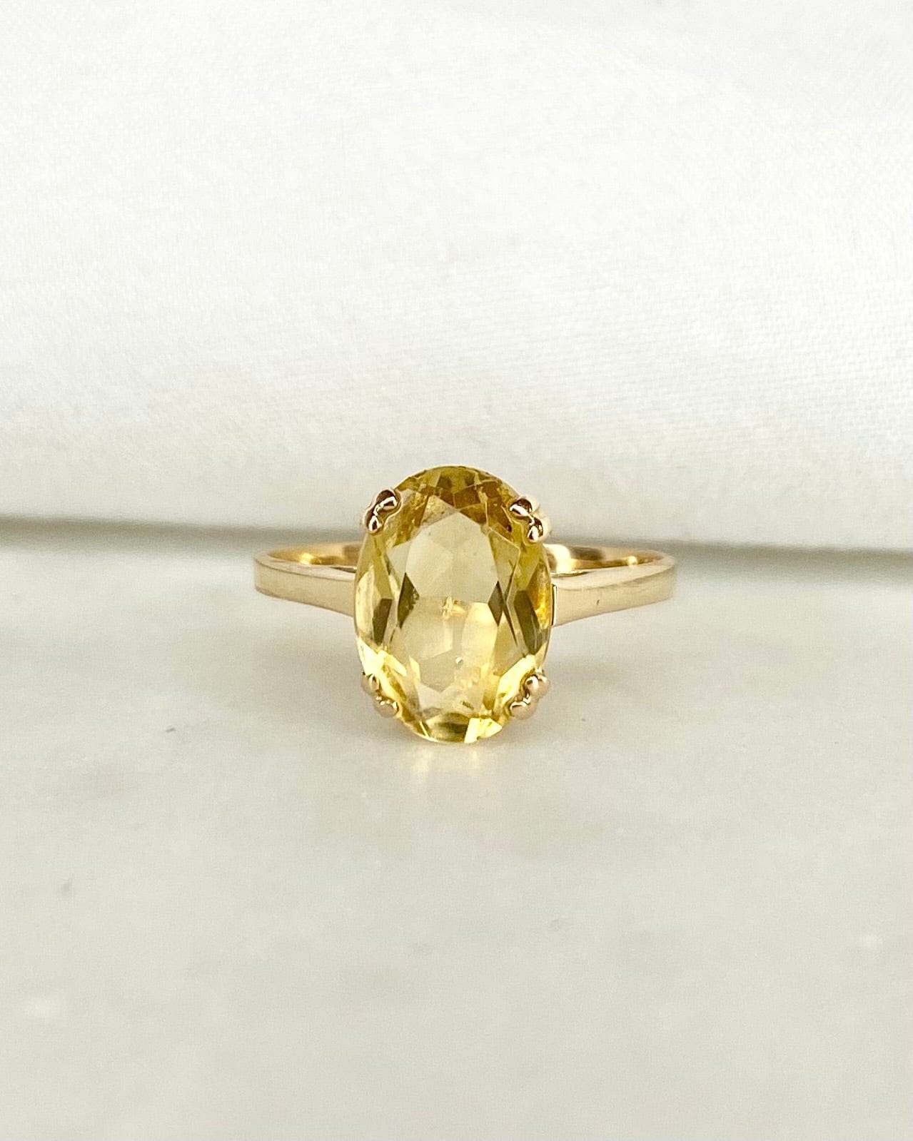 Bague Solitaire Citrine 2.80 carats "Isabella" - Elliade Paris