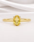 Bague Solitaire Citrine "Aline" - Elliade Paris