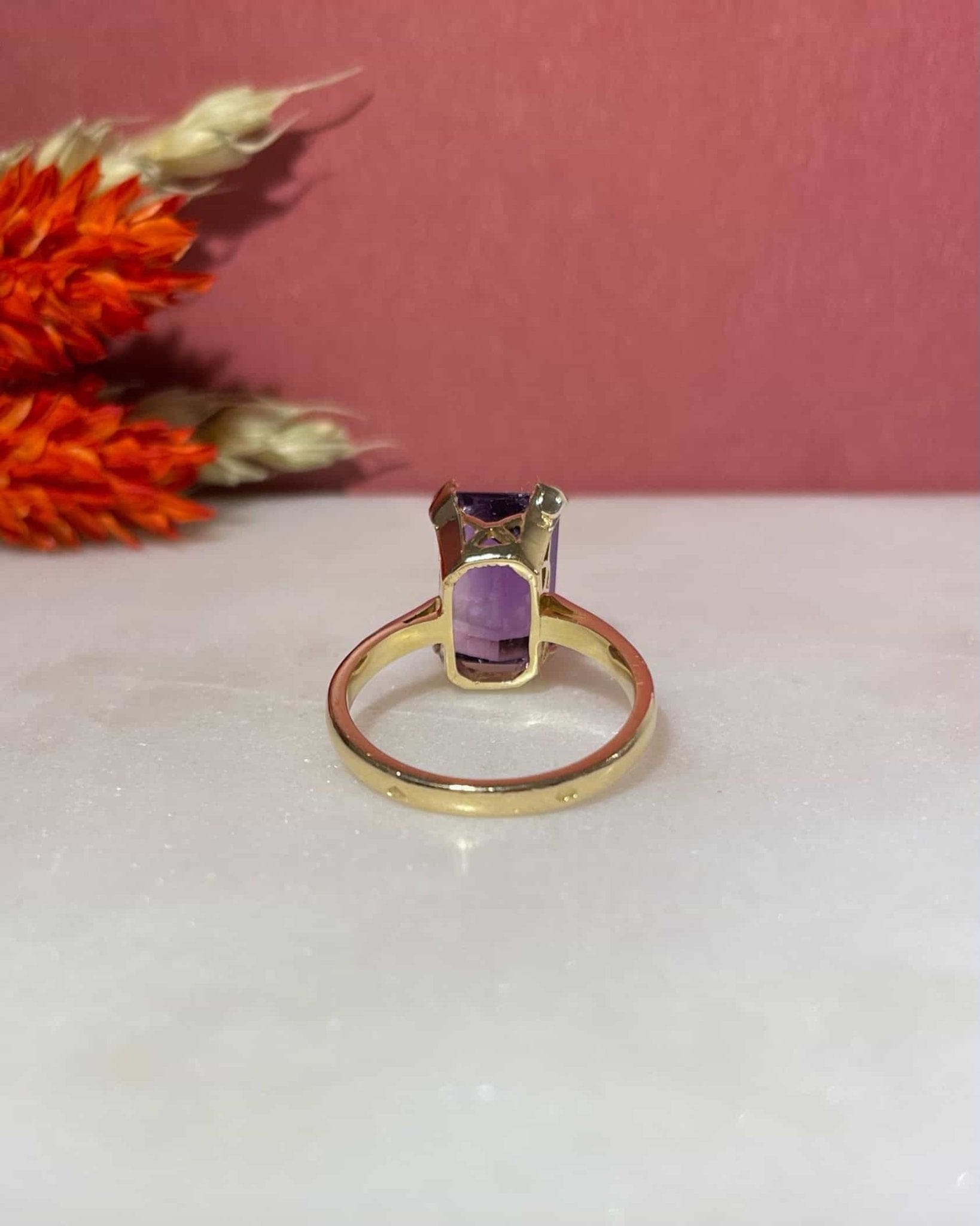 Bague Solitaire Cocktail Améthyste 3.30 carats "Amely" - Elliade Paris