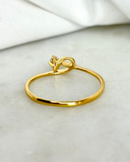 Bague Solitaire Diamant 0.08 carat &quot;Maude&quot; - Elliade Paris
