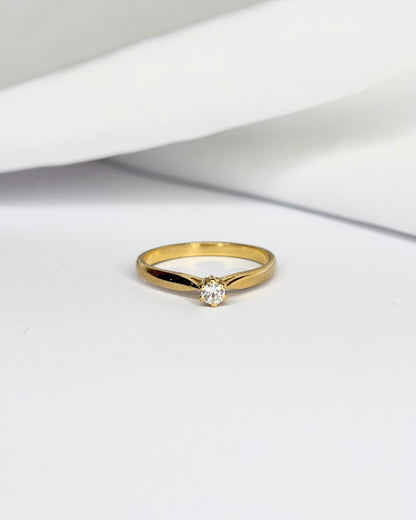 Bague Solitaire Diamant 0.10 carat &quot;Stella&quot; - Elliade Paris