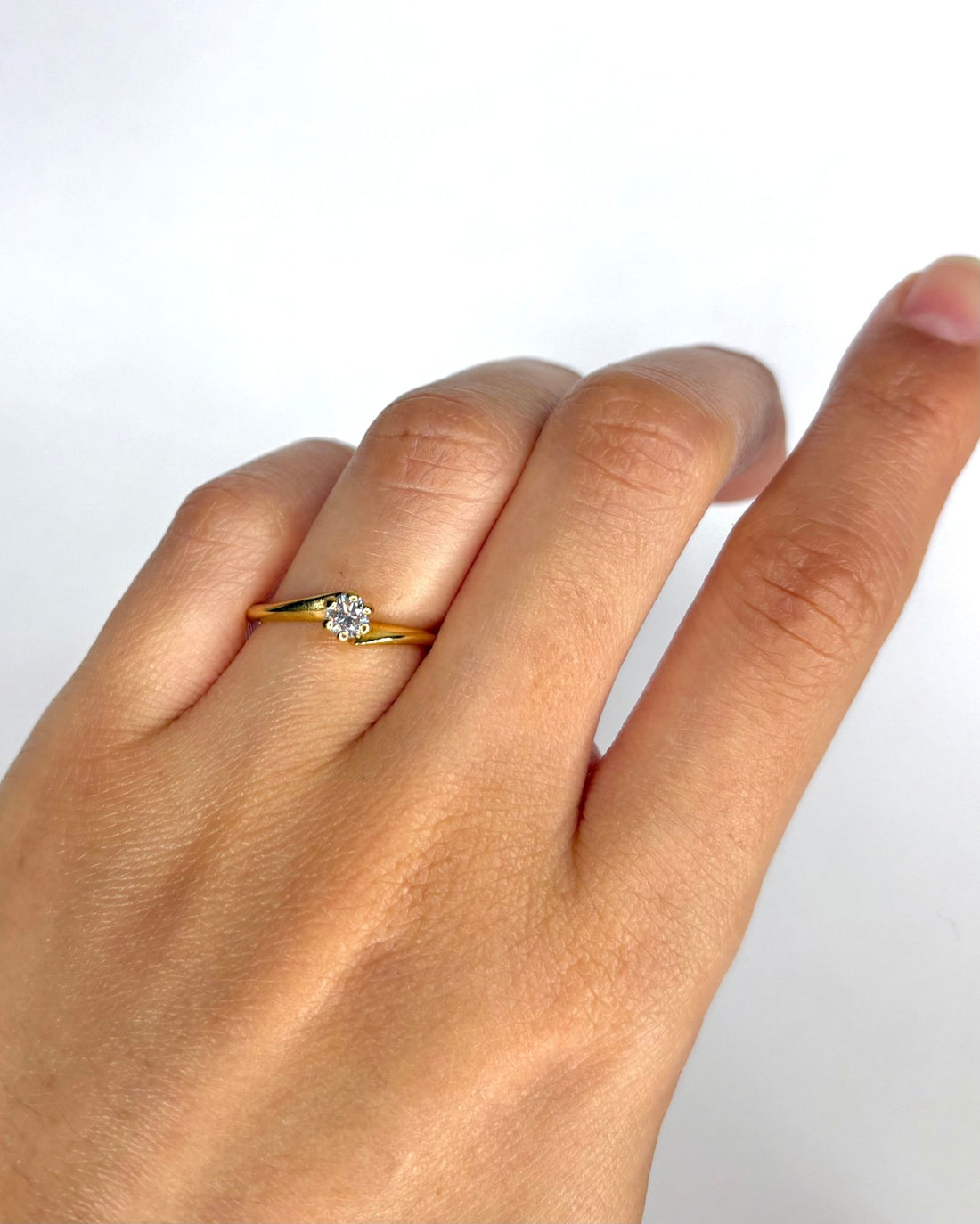 Bague Solitaire Diamant 0.18 carat "Yunna" - Elliade Paris