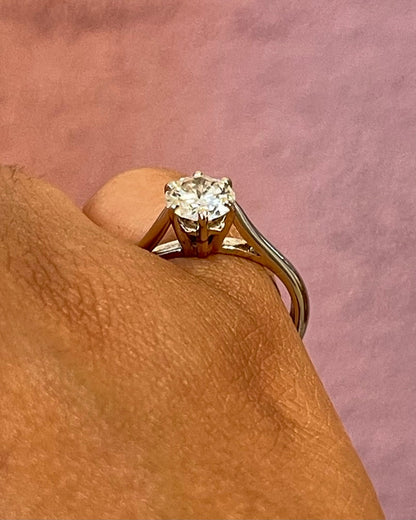 Bague Solitaire Diamant 0.74 carat I/VVS "Nesserine" - Elliade Paris