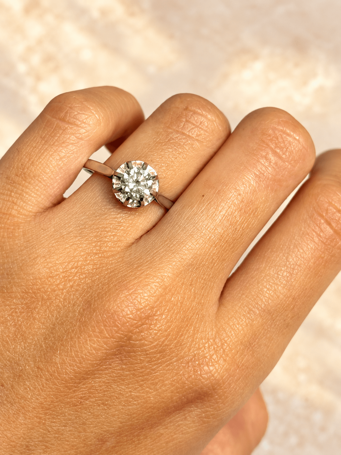 Bague Solitaire Diamant 0.86 carat I/VS "Nicole" - Elliade Paris
