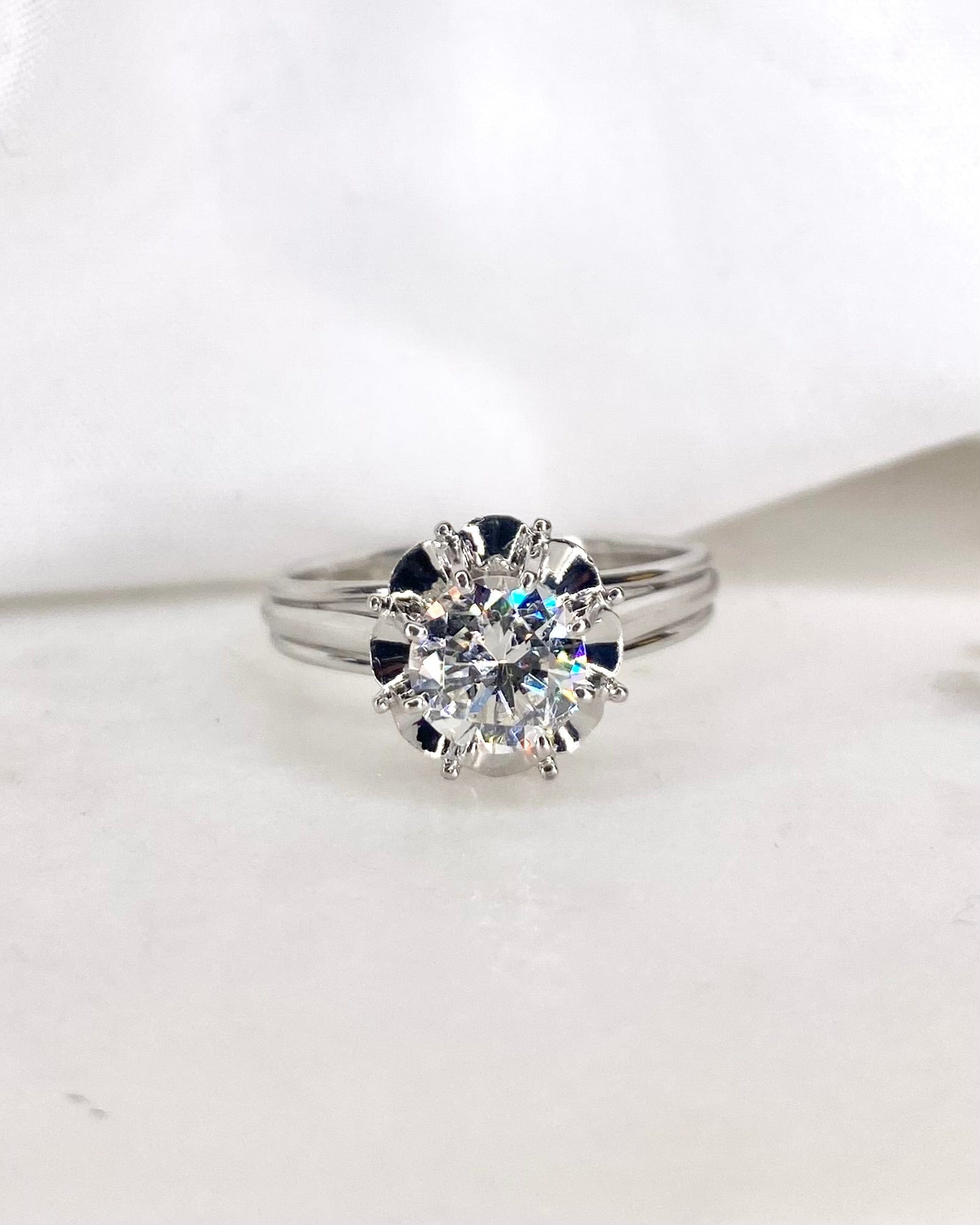 Bague Solitaire Diamant 1.08 carat "Aloïse" - Elliade Paris