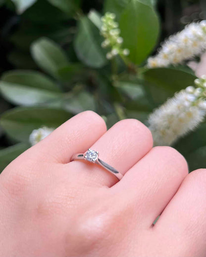 Bague solitaire diamant Vintage &quot;Allegra&quot;