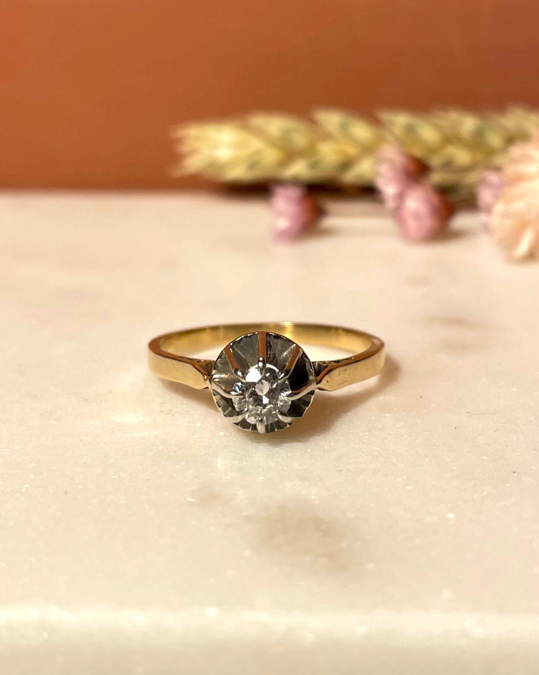 Bague Solitaire Vintage Diamant &quot;Isis&quot;