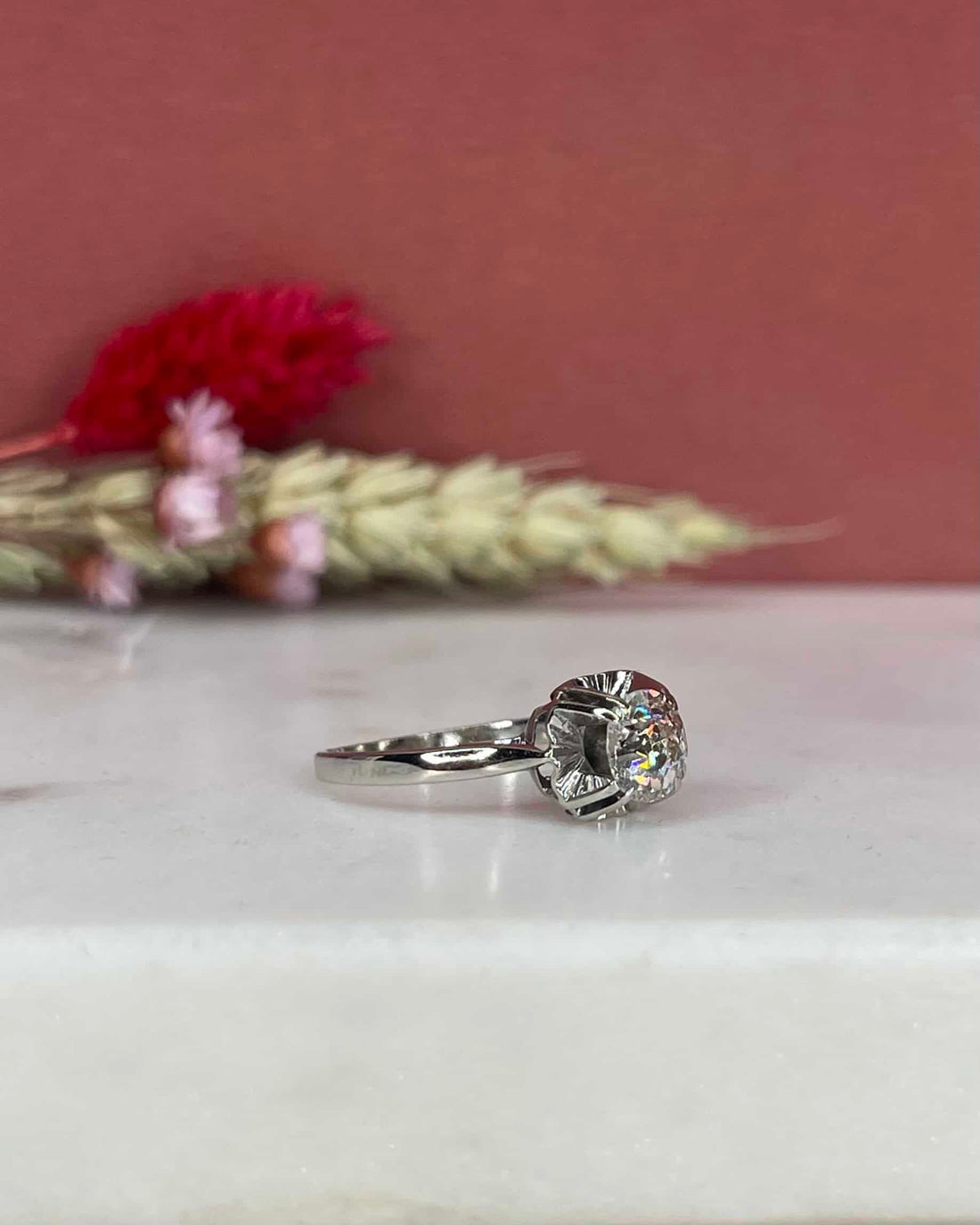 &quot;Elsie&quot; 0.93 Carat Diamond Solitaire Ring