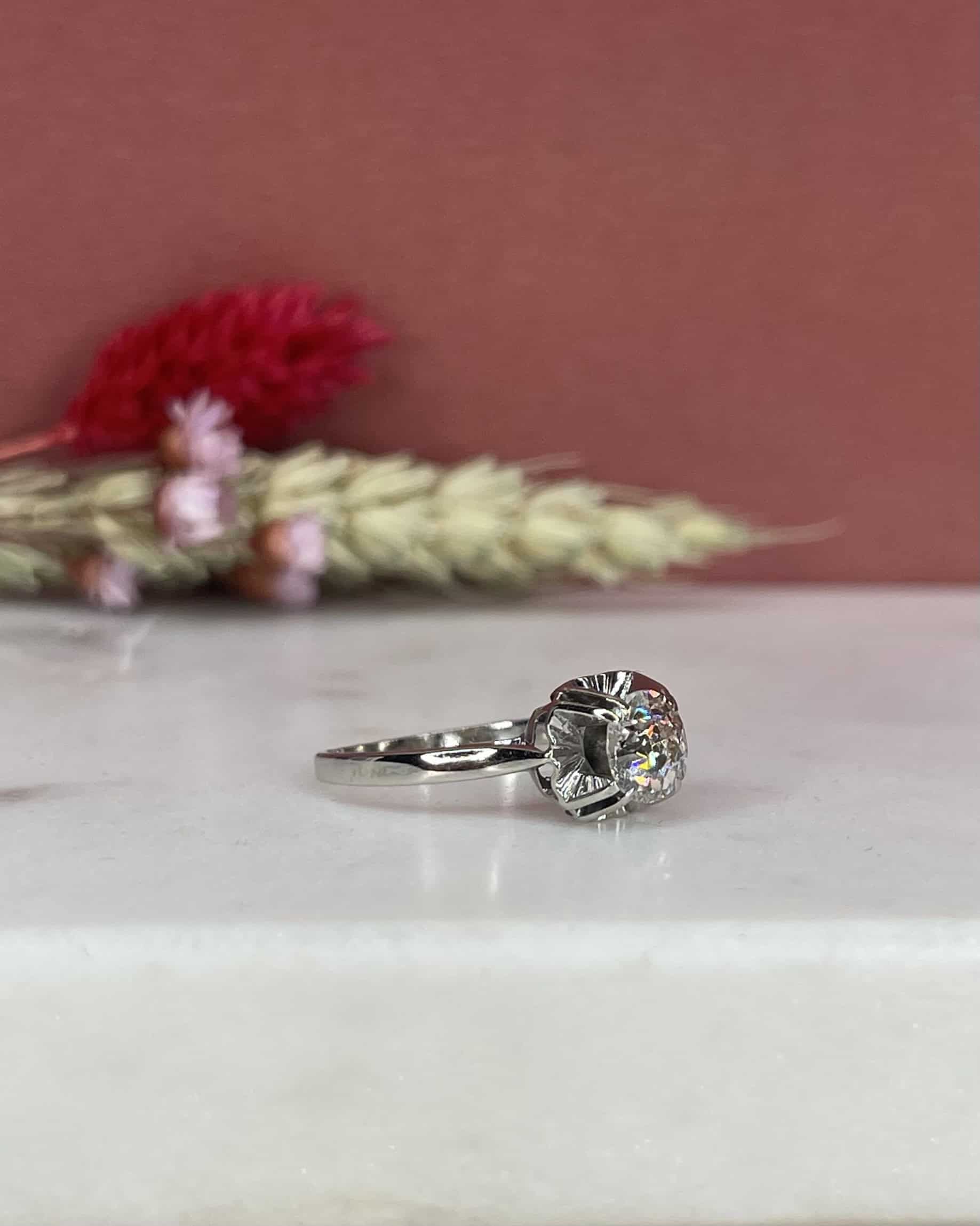 &quot;Elsie&quot; 0.93 Carat Diamond Solitaire Ring