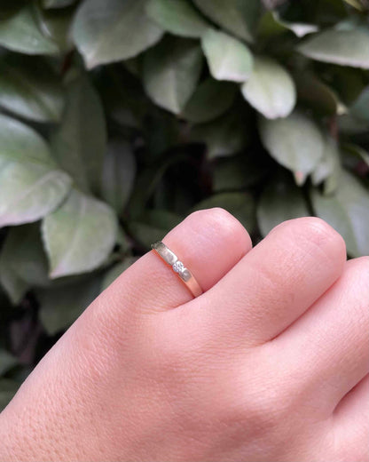 Bague Pinky Jonc Diamant &quot;Frayla&quot;