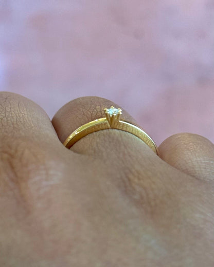 Bague Solitaire Diamant "Solange" - Elliade Paris