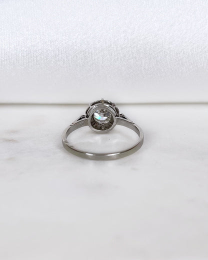 Bague Solitaire Diamant Taille ancienne 1 carat &quot;Angie&quot; - Elliade Paris