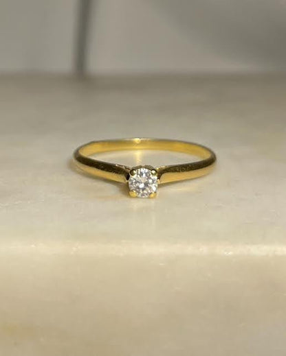 Bague solitaire diamant Vintage &quot;Ninon&quot; - Elliade Paris
