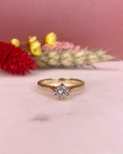 Bague Solitaire Diamant 0.45 carat &quot;Leyna&quot; - Elliade Paris