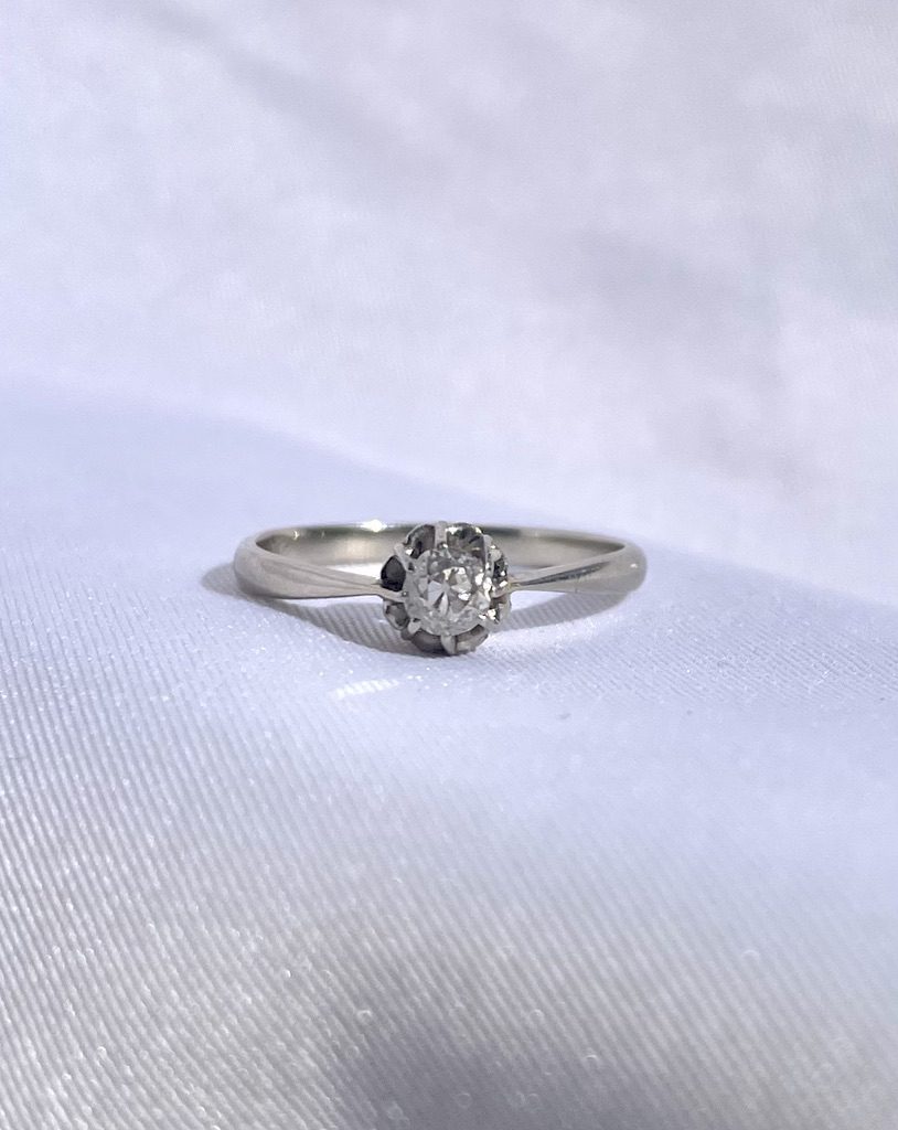 Bague solitaire diamant Vintage "Vanda" - Elliade Paris