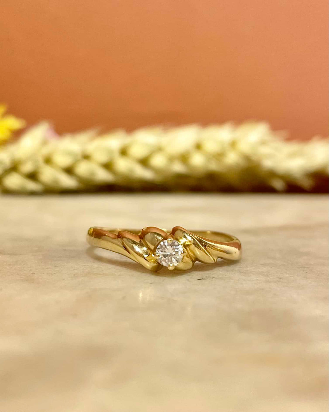 Bague Tourbillon Solitaire Diamant &quot;Ariana&quot;