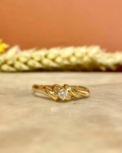 Bague Tourbillon Solitaire Diamant &quot;Ariana&quot;