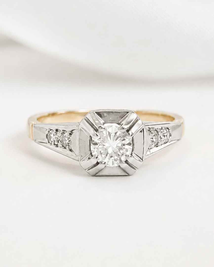 Bague Solitaire Diamants 0.37 carat "Maelle" - Elliade Paris