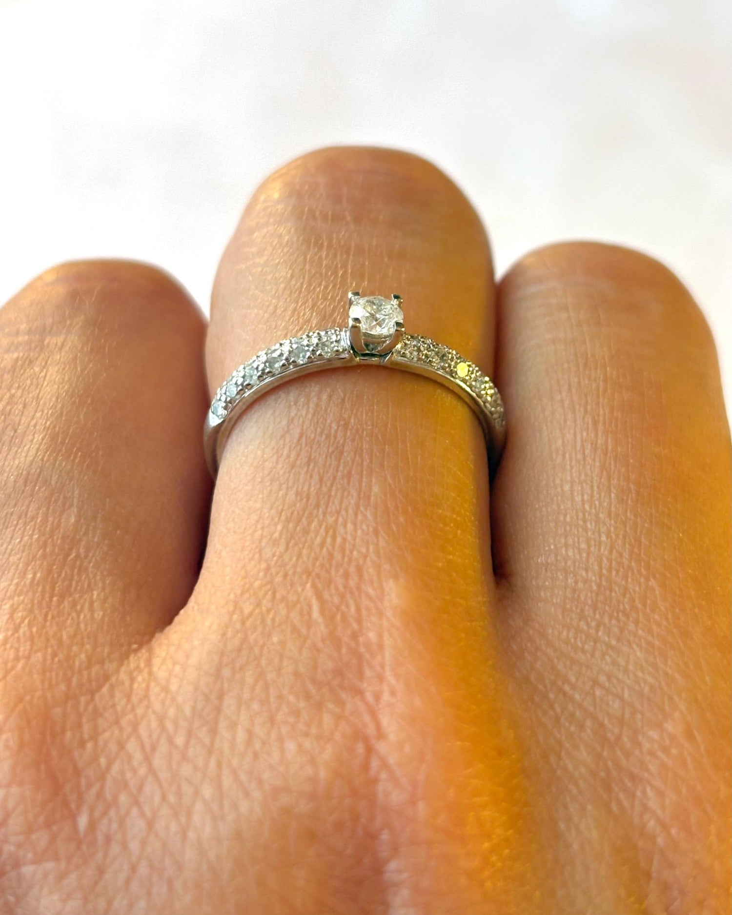 Bague Solitaire Diamants 0.39 carat "Olivia" - Elliade Paris