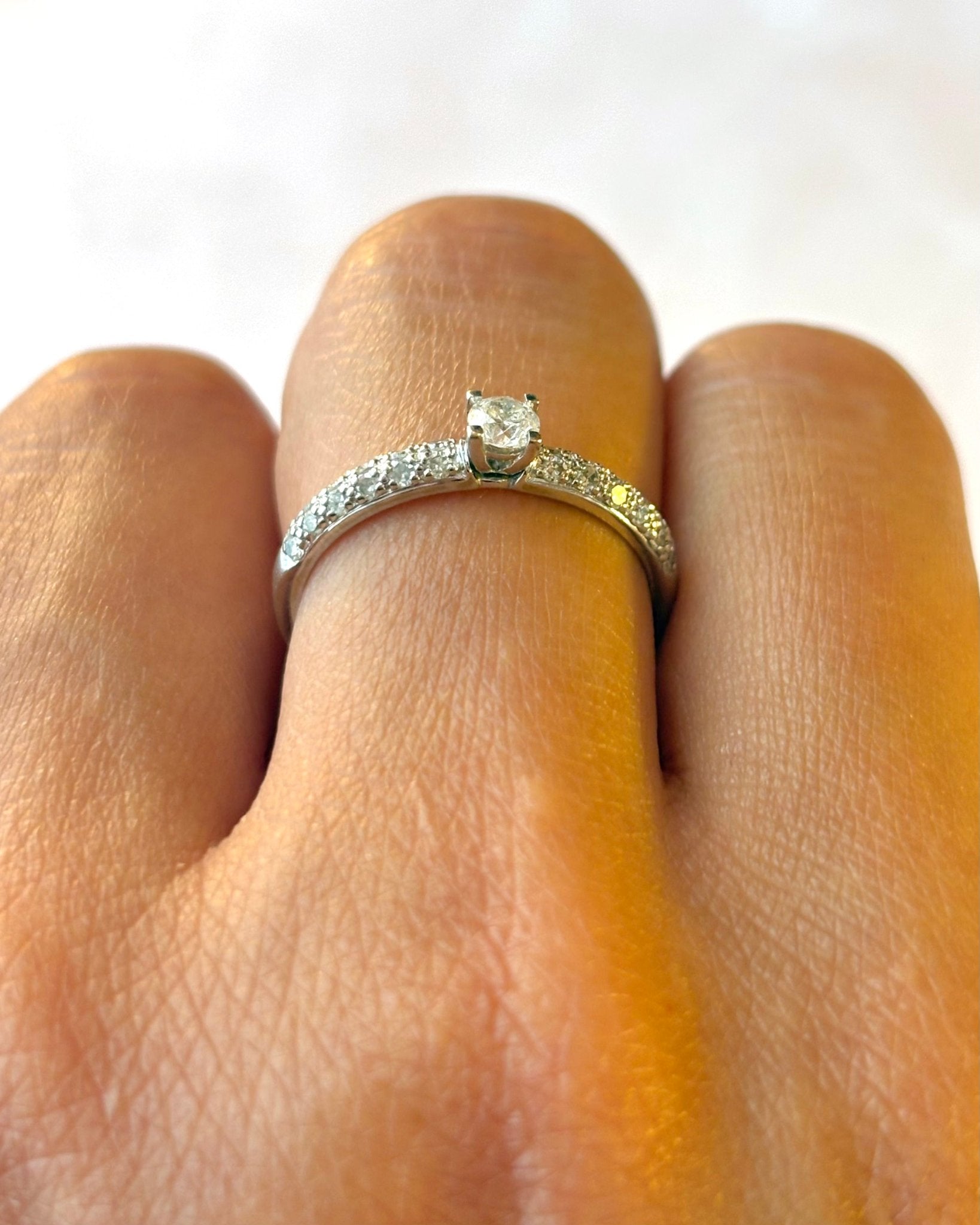 Bague Solitaire Diamants 0.39 carat "Olivia" - Elliade Paris