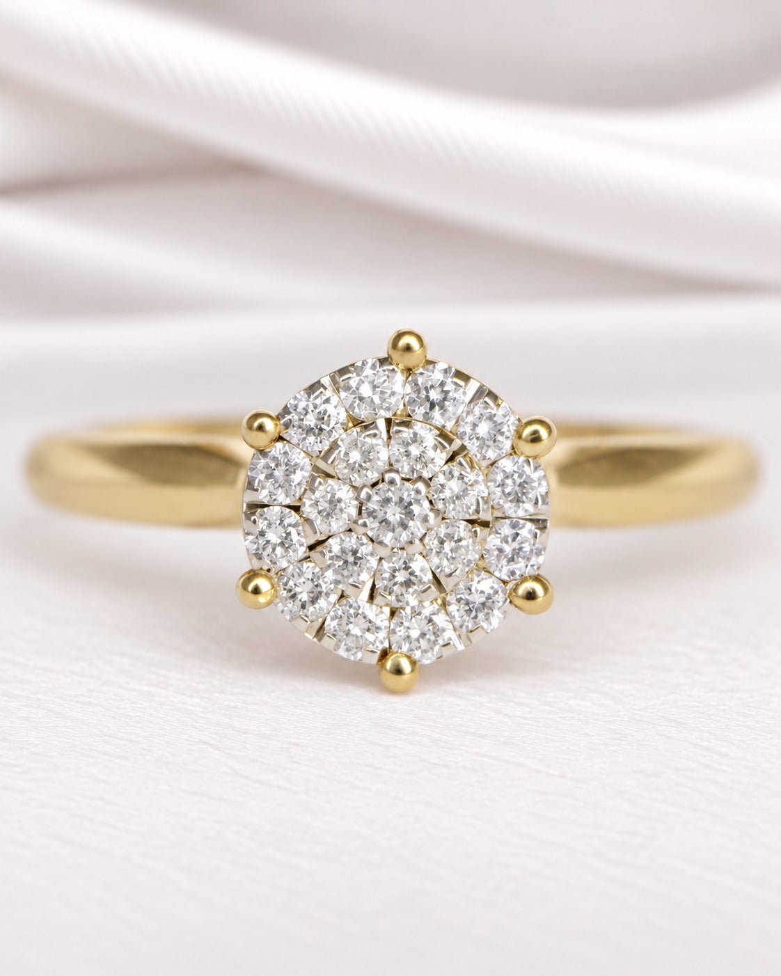Bague Solitaire Diamants 0.40 carat &amp; Or 18 carats 4.13g "Jeanette" - Elliade Paris