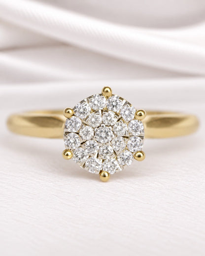 Bague Solitaire Diamants 0.40 carat &amp; Or 18 carats 4.13g "Jeanette" - Elliade Paris