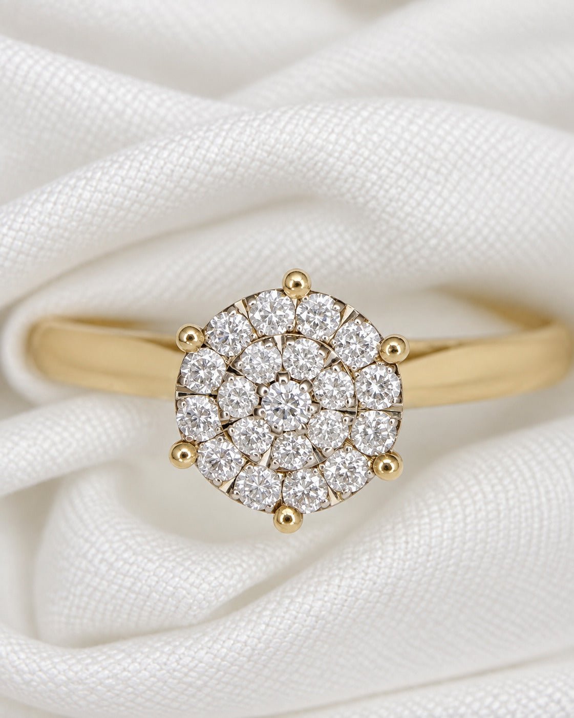 Bague Solitaire Diamants 0.40 carat &amp; Or 18 carats 4.13g "Jeanette" - Elliade Paris