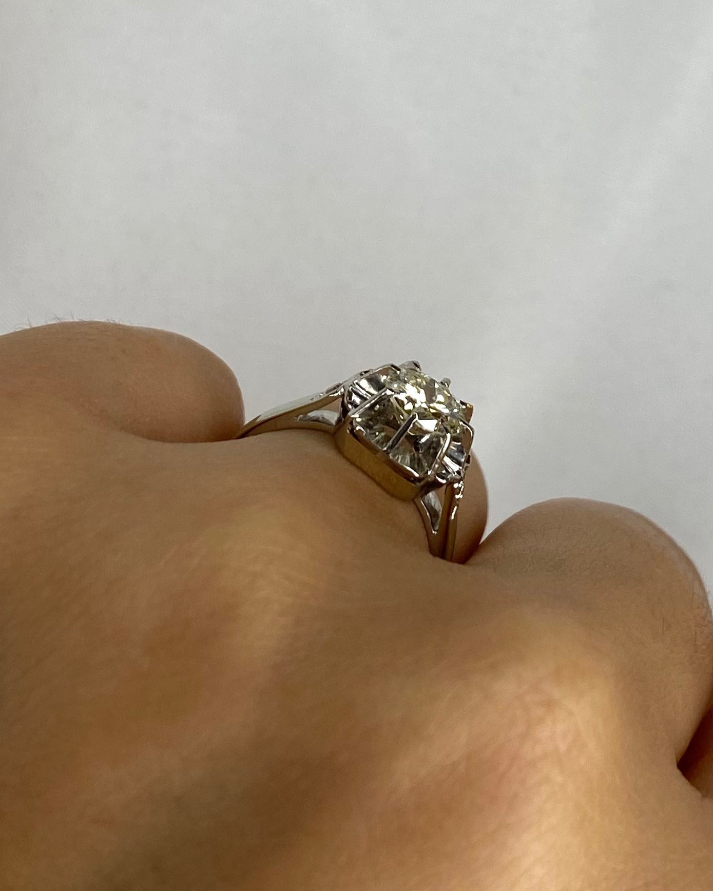 Bague Solitaire Diamants 0.94 carat &quot;Lyna&quot; - Elliade Paris