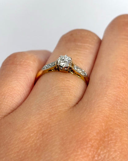 Bague Solitaire Diamants "Pétunia" - Elliade Paris