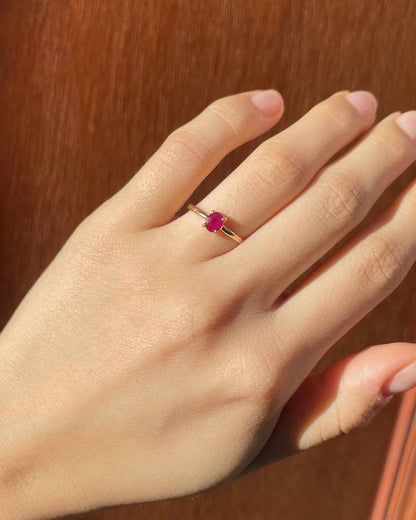 Bague Solitaire Rubis 0.40 carat &quot;Joelia&quot;