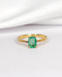 Bague Solitaire Émeraude 0.72 carat "Emilia" - Elliade Paris