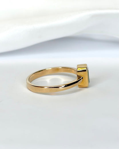 Bague Solitaire Émeraude 0.74 carat "Donna" - Elliade Paris