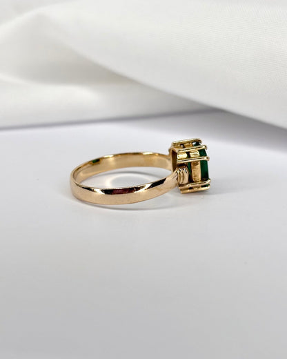 Bague Solitaire Émeraude 0.95 carat &quot;Maïwenn&quot; - Elliade Paris