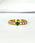 Bague Solitaire Émeraude & Diamants "Zélie" - Elliade Paris