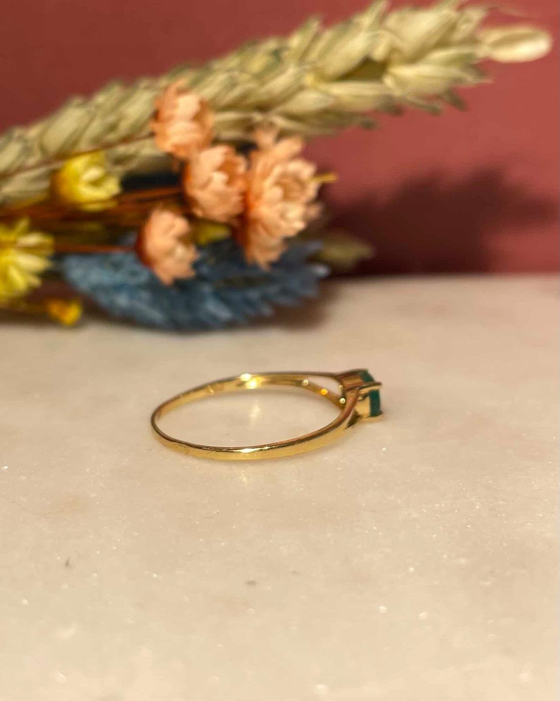 Bague Solitaire Emeraude &quot;Josette&quot; - Elliade Paris