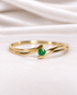 Bague Solitaire Émeraude "Sylvia" - Elliade Paris